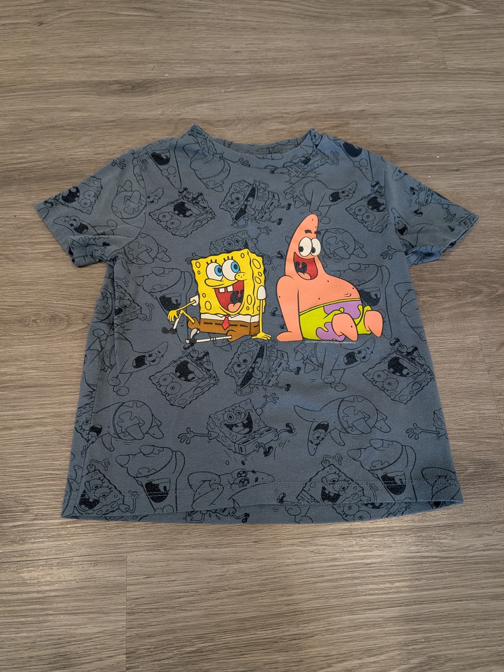 Old Navy Gray SpongeBob & Patrick Graphic Tee
